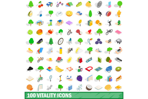Download 100 Vitality Icons Set - Vitality Collection