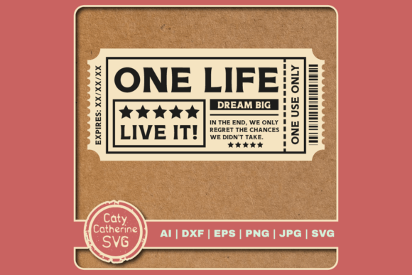 Download Vintage Retro Ticket One Life Live It - Life Collection