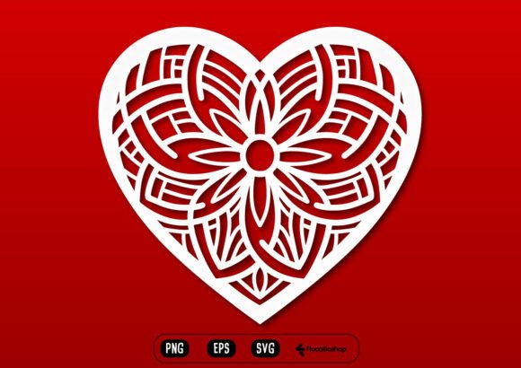 Download Detailed Mandala Heart Clipart - Detailed mandala Collection