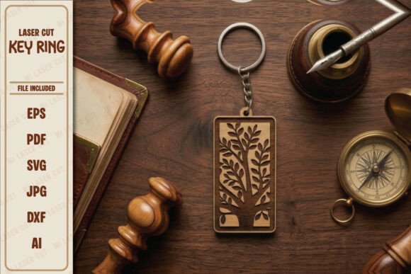 Download Nature Inspired Laser Cut Keyring - Nature inspired Collection