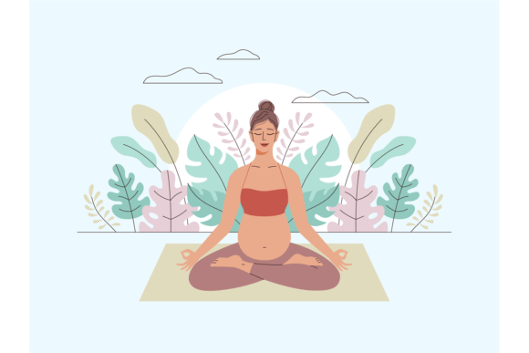 Download Pregnancy Woman Meditation. Yoga Lifesty - Life Collection
