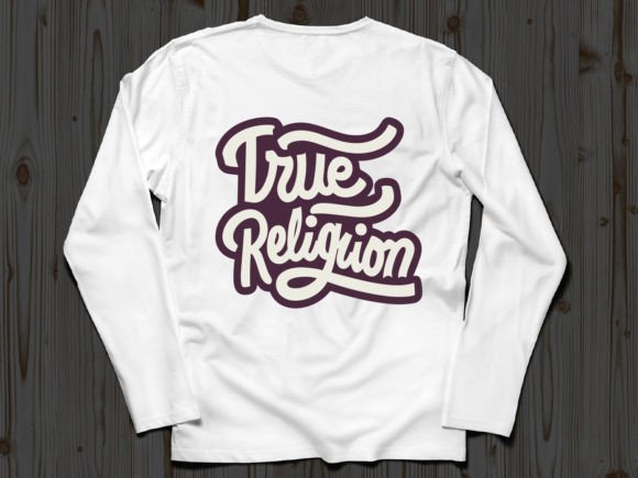 Download True Religion Typography T-Shirt Design - Premium Bundle